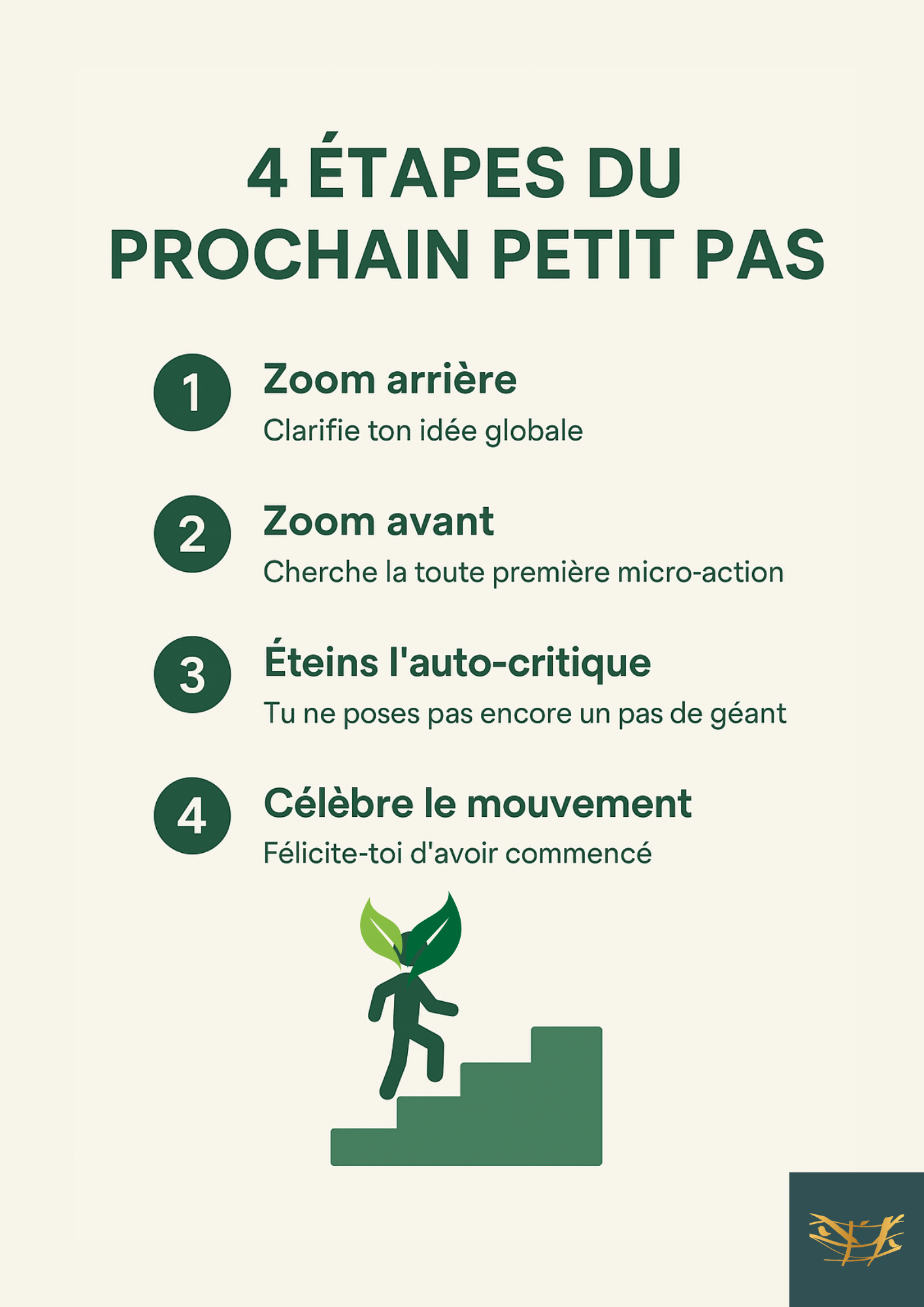 Onest Mindset - motivation douce la méthode du prochain petit pas